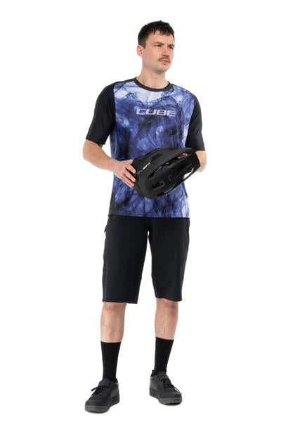 Cube maillot VTT ARTLINE manches courtes blue´n´black