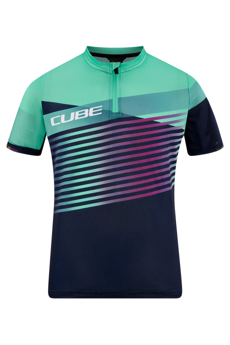 CUBE TEAMLINE Maillot ROOKIE manches courtes blue´n´mint