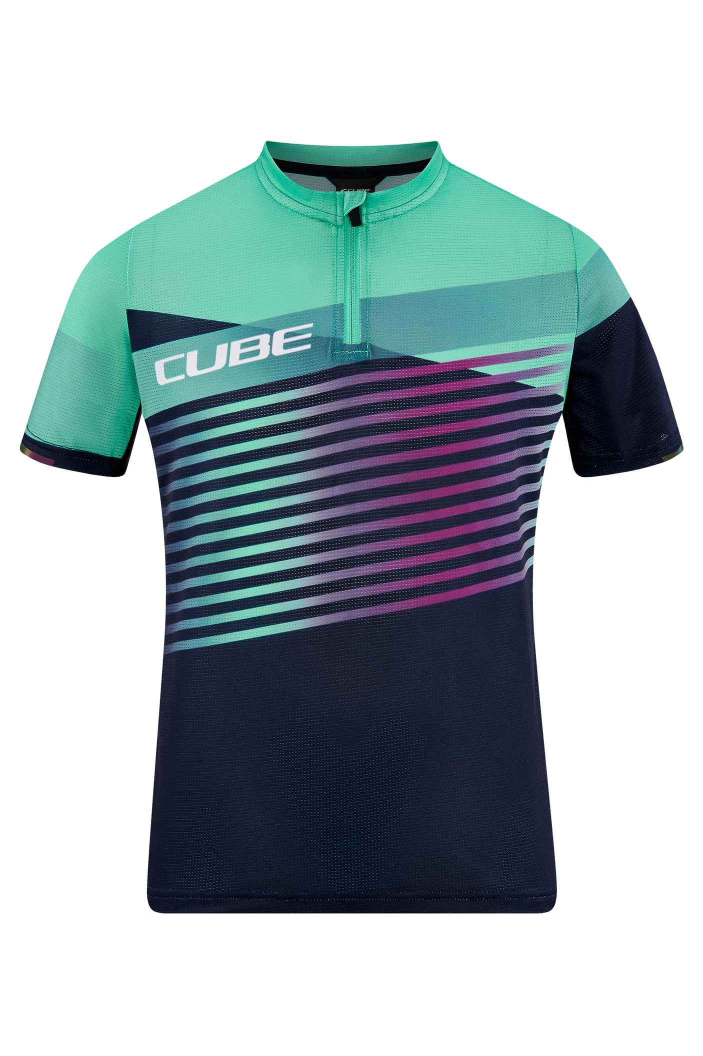 CUBE TEAMLINE Maillot ROOKIE manches courtes blue´n´mint