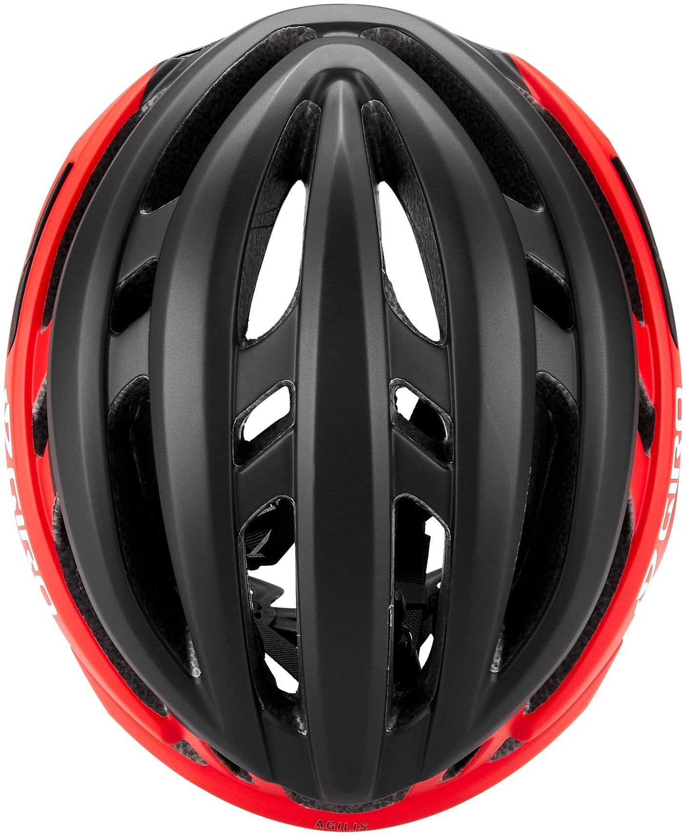 Casque Giro AGILIS noir mat/rouge vif