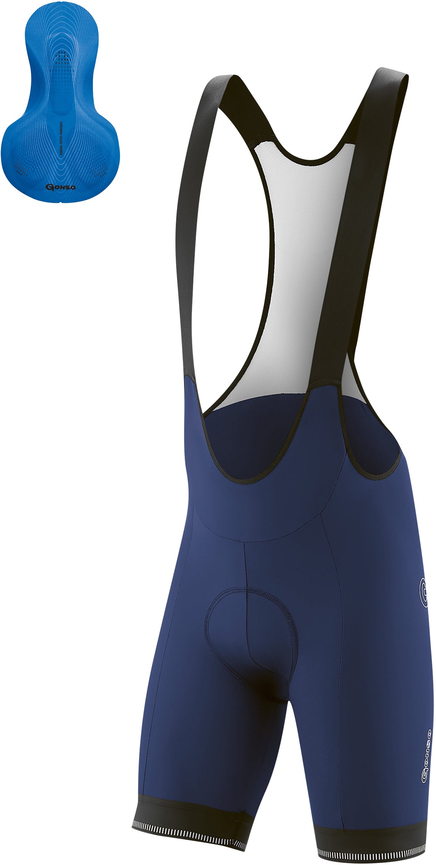 Gonso Sitivo cuissard avec peau de siège fixe homme etheblue/skydiver