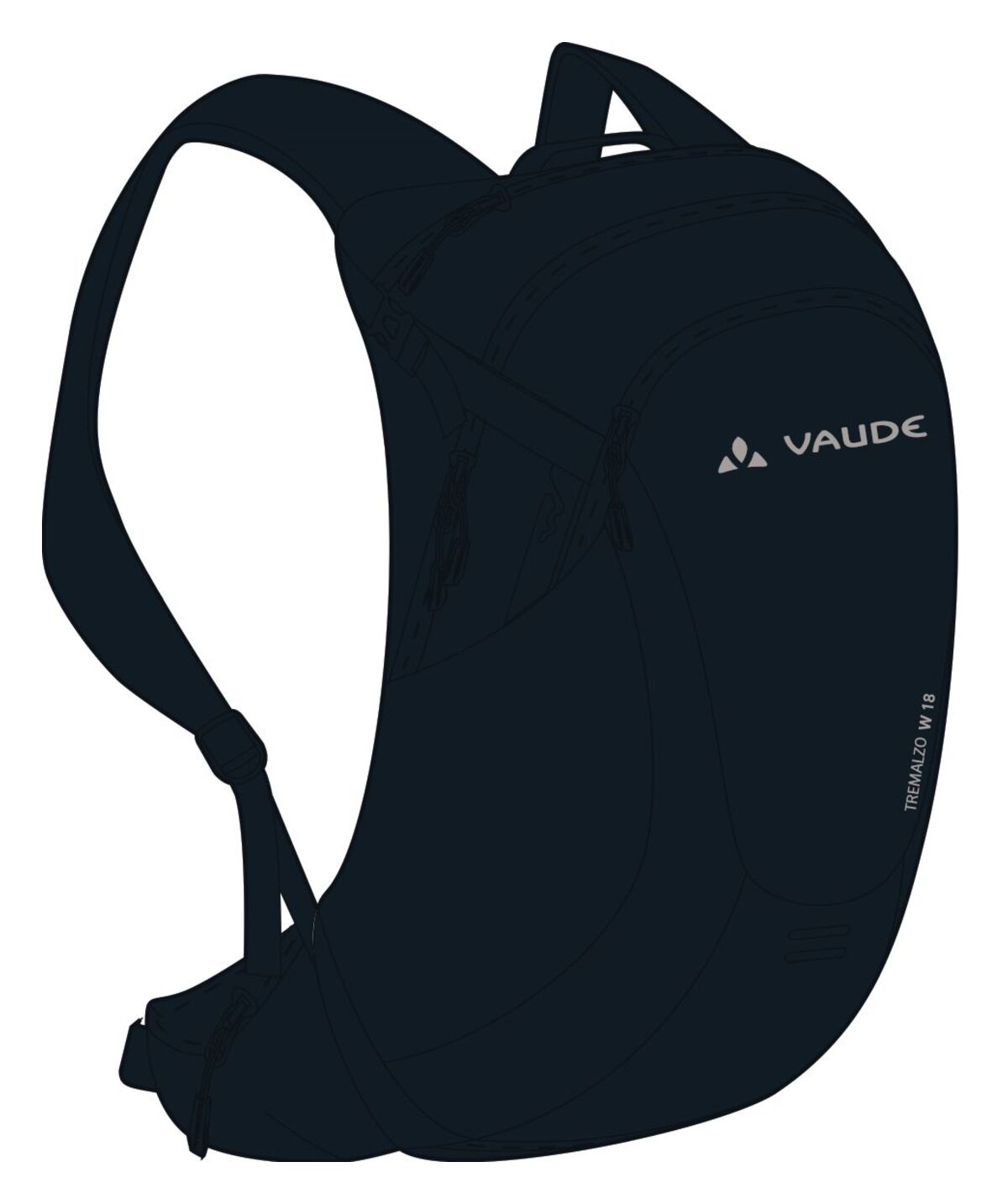 VAUDE Tremalzo 18 Sac à dos femme noir