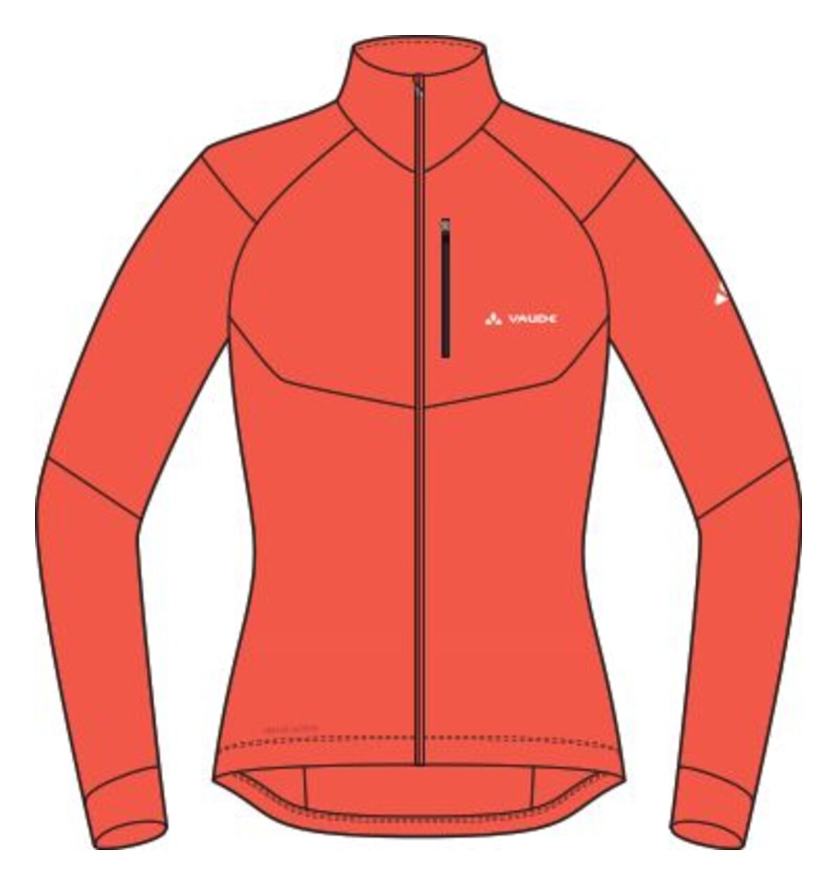 VAUDE Kuro Veste de pluie femme rouge
