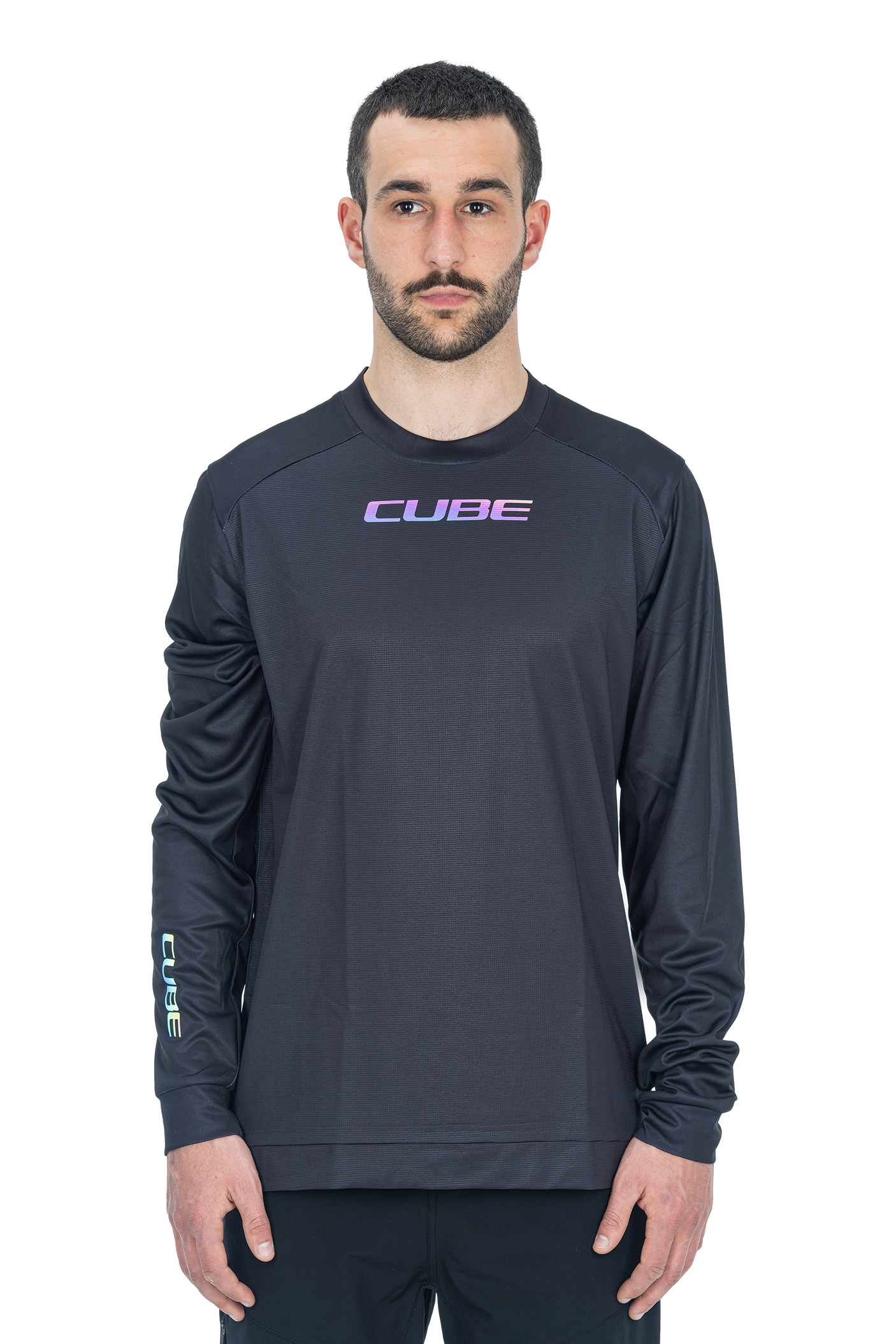 CUBE ATX Maillot col rond manches longues noir Homme
