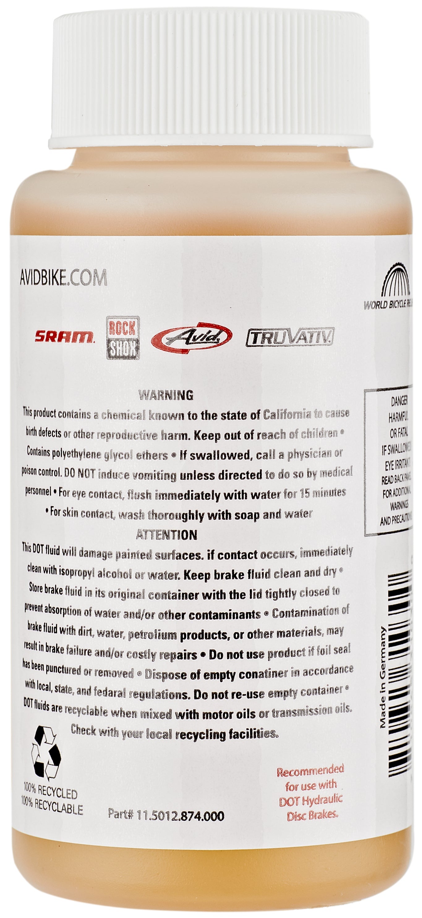 Liquide de frein Avid High Performance 5.1 Dot 115ml