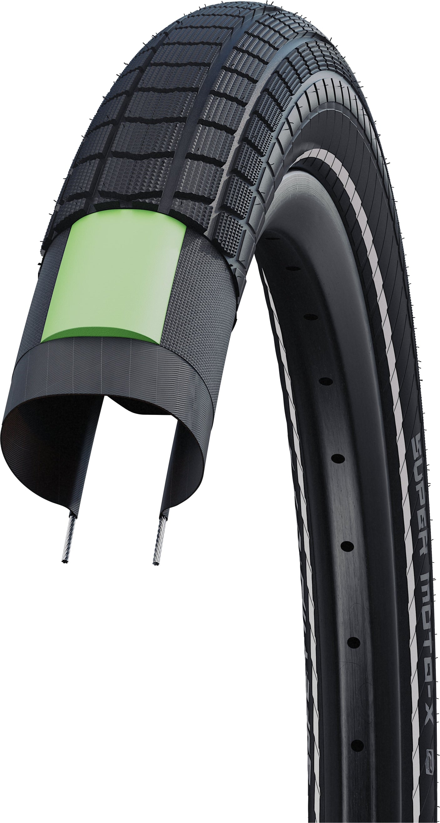 Schwalbe Super Moto-X pneu à tringle rigide 27,5x2,40" Performance Greenguard