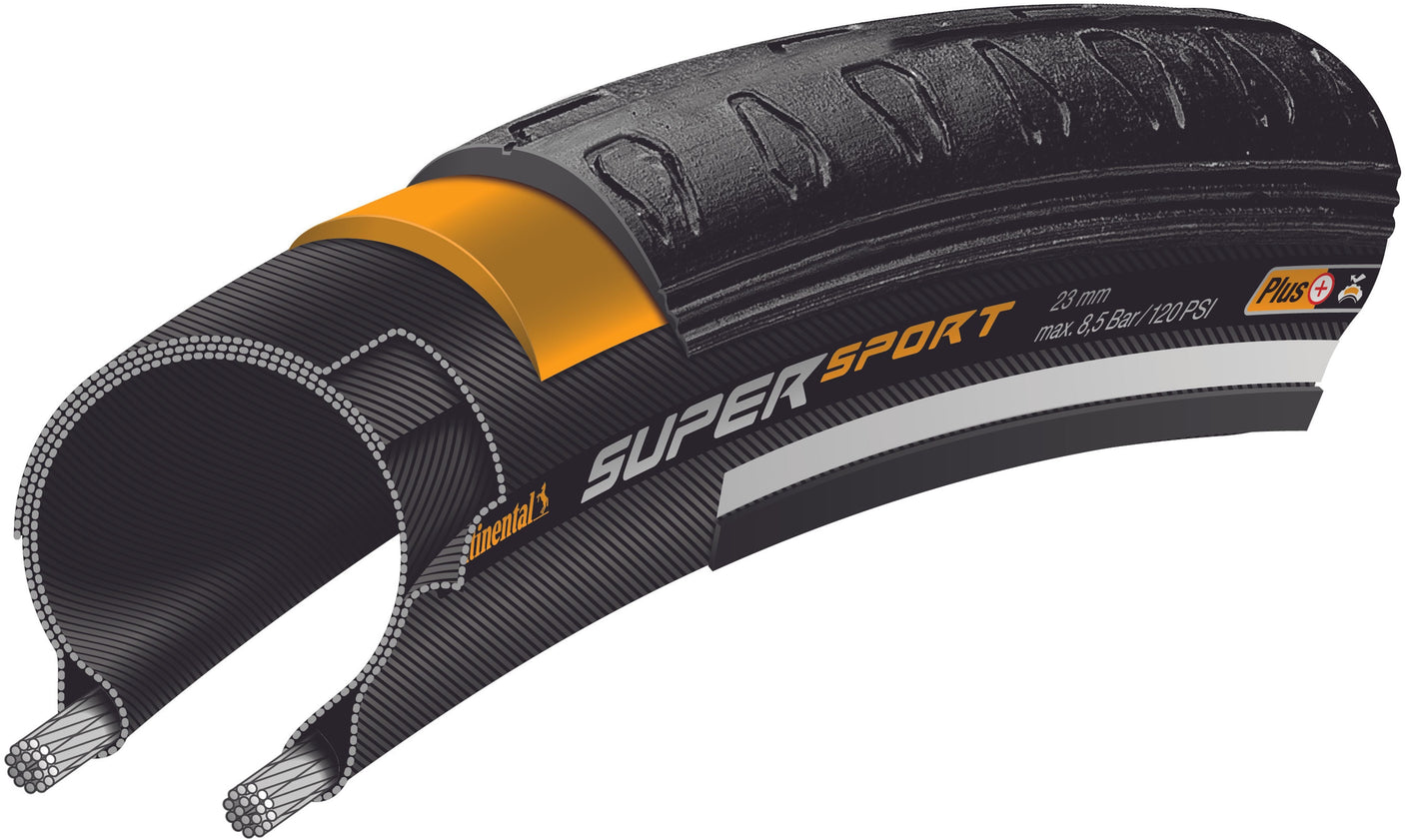 Continental Super Sport Plus pneu à tringle 700x25C noir