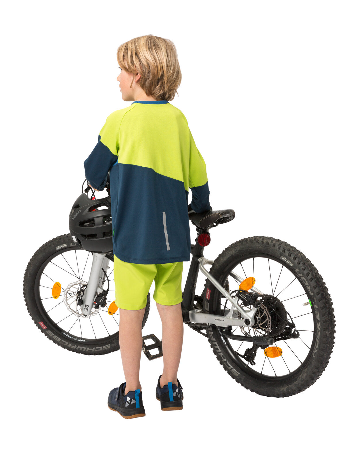 VAUDE Moab T-shirt manches longues enfant bleu/vert