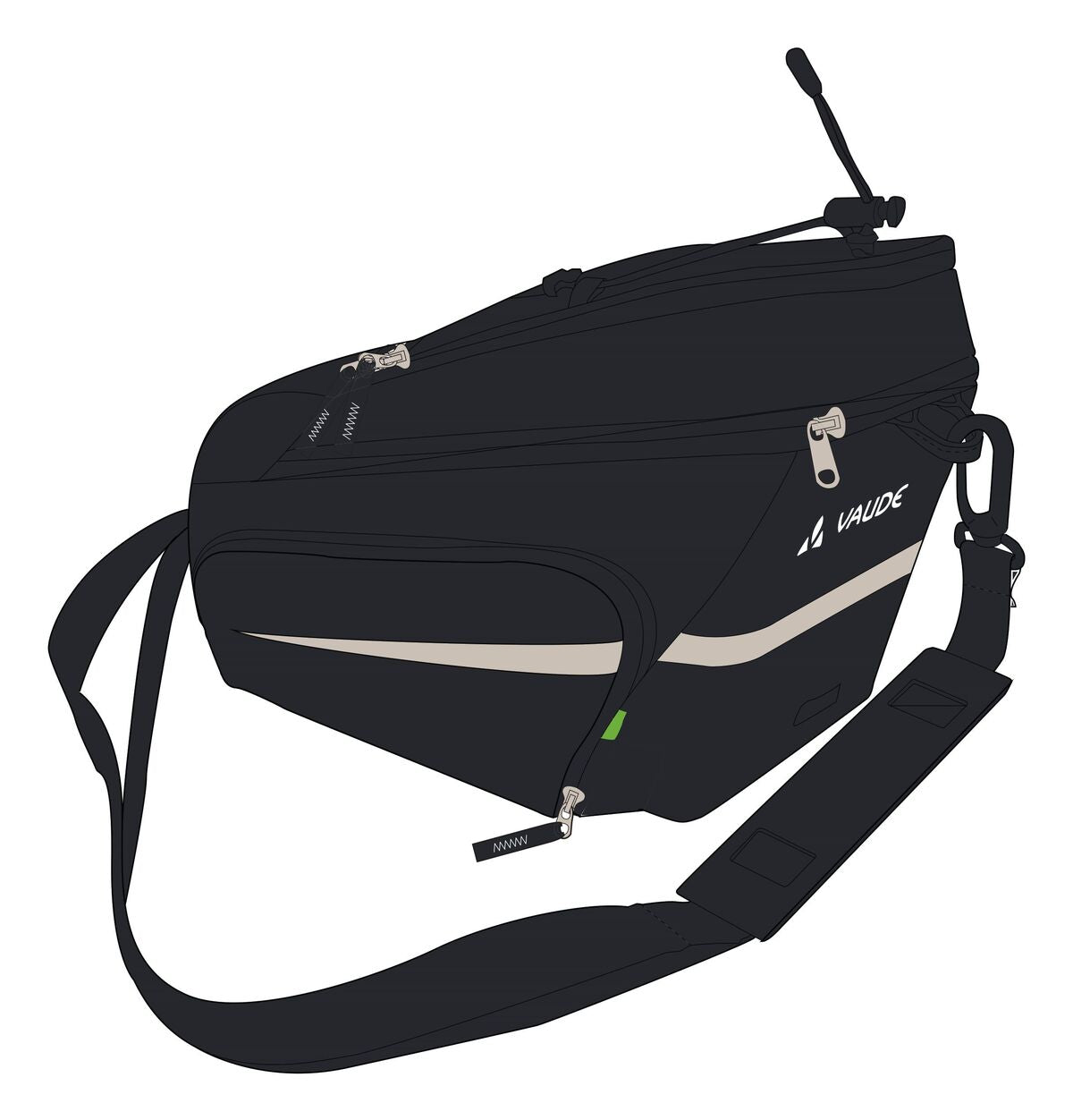 VAUDE Silkroad Plus sacoche de porte-bagages MIK noir