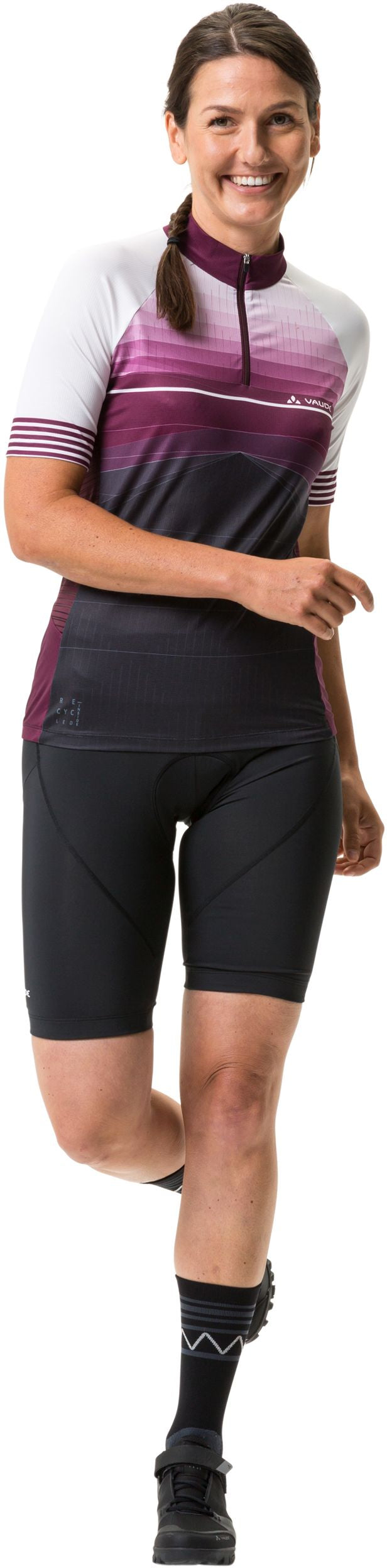 VAUDE Posta Maillot avec fermeture éclair 1/2 femme violet