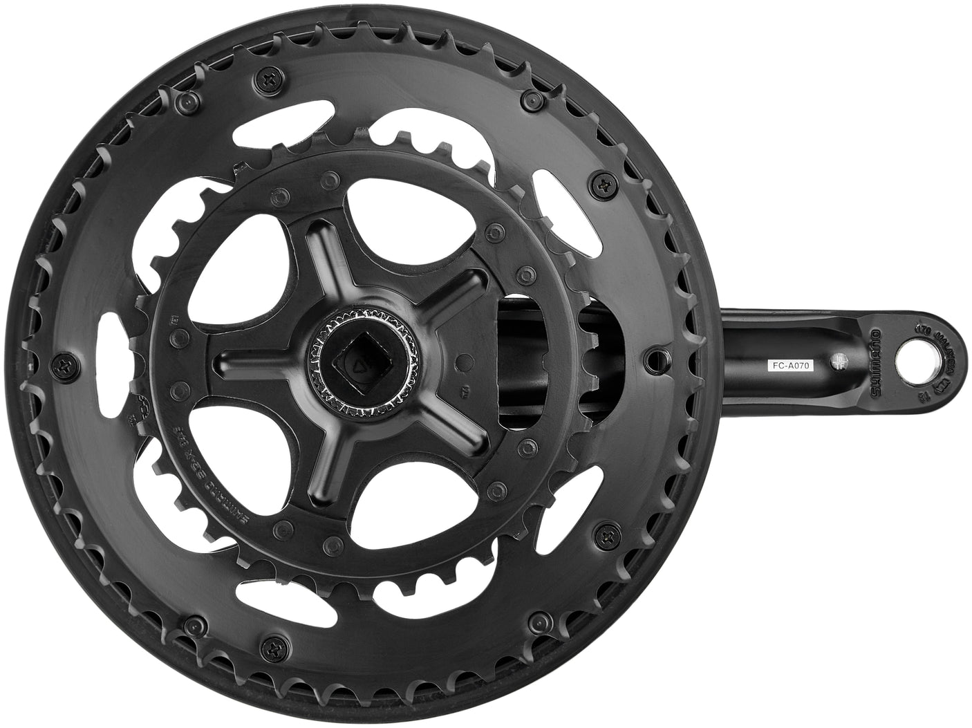 Shimano Tourney FC-A070 pédalier 7/8 vitesses plateau protège-chaîne noir
