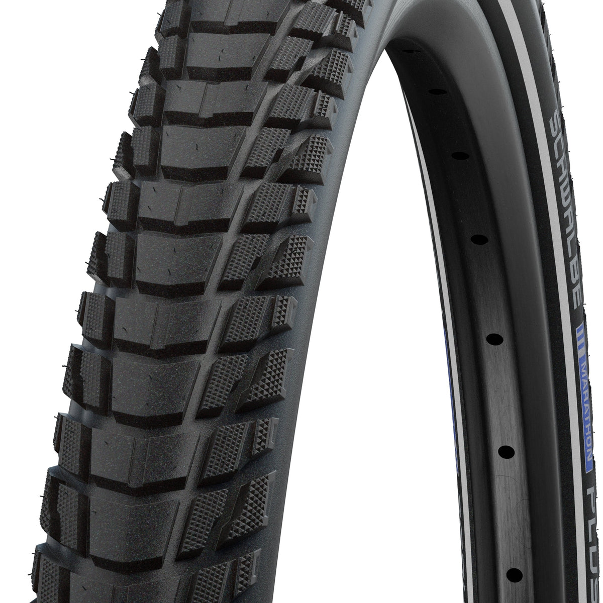 Pneu Schwalbe Marathon Plus SmartGuard 28x1.75 (700x45C) – Increvable Avec Bandes Réfléchissantes Noir