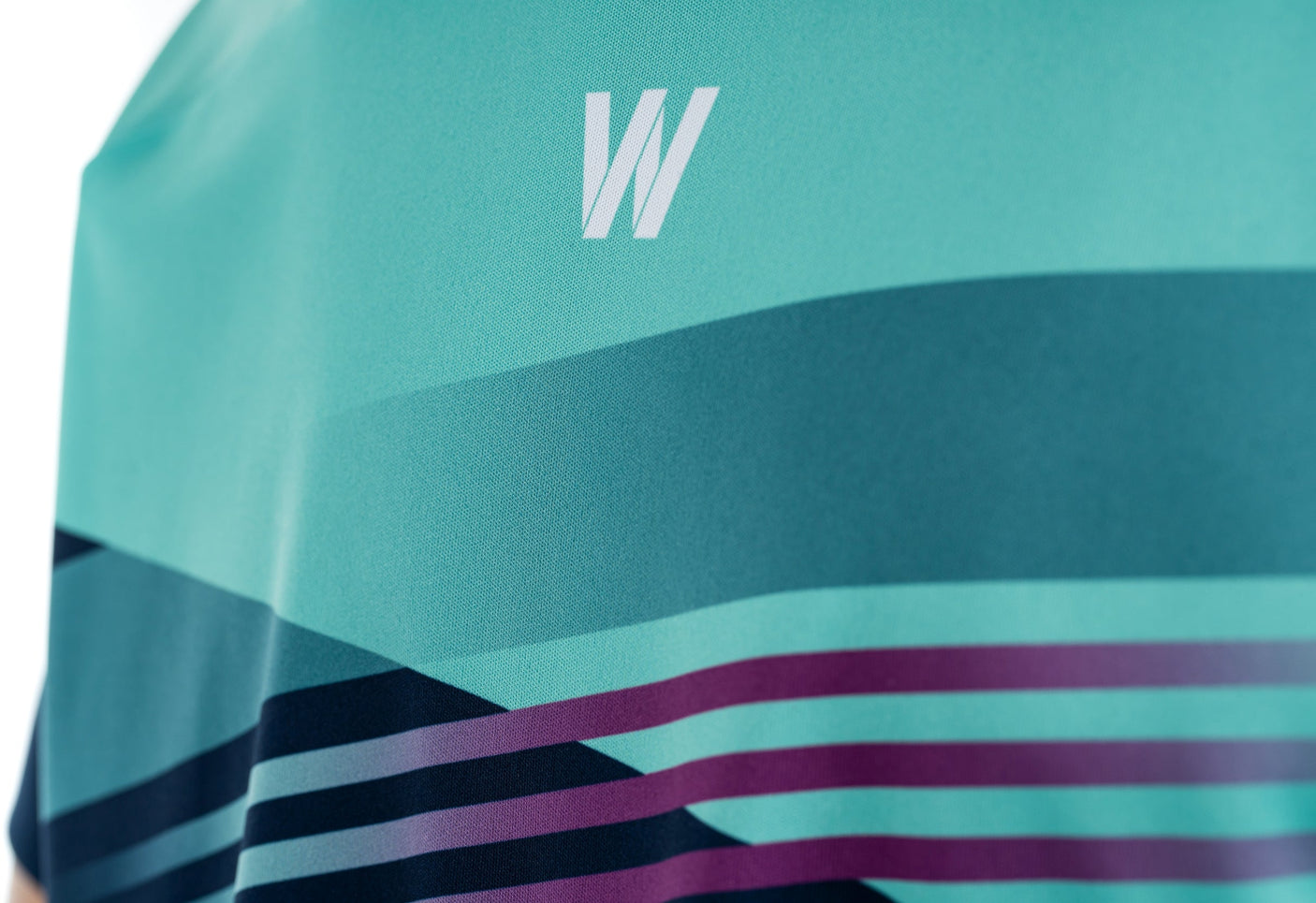 CUBE TEAMLINE WS Maillot col rond manches courtes blue´n´mint