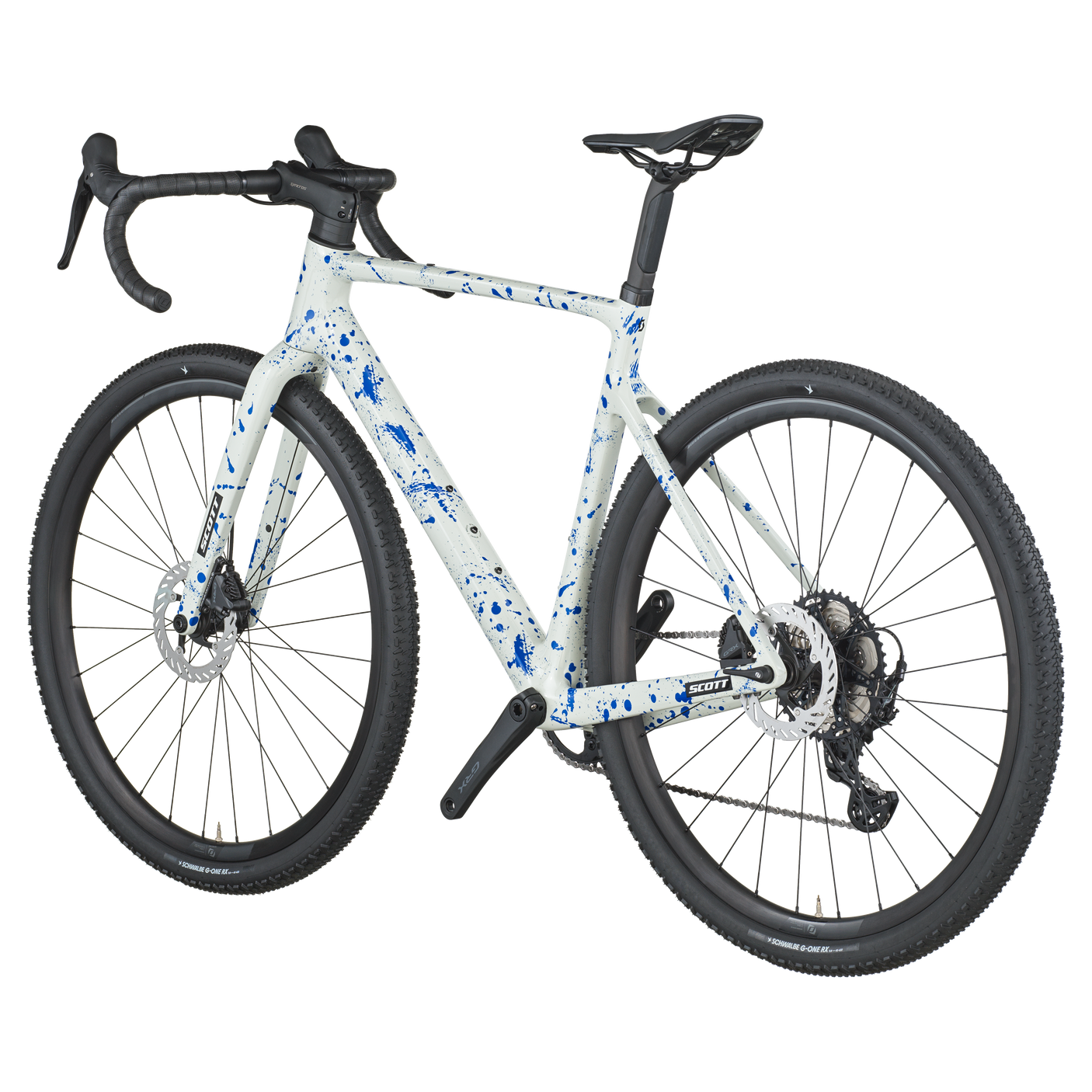 Scott Addict Gravel 30 blanc/bleu éclaboussé