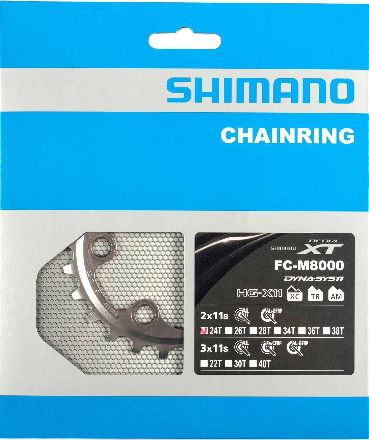 Shimano Deore XT FC-M8000 plateau 2 vitesses alu