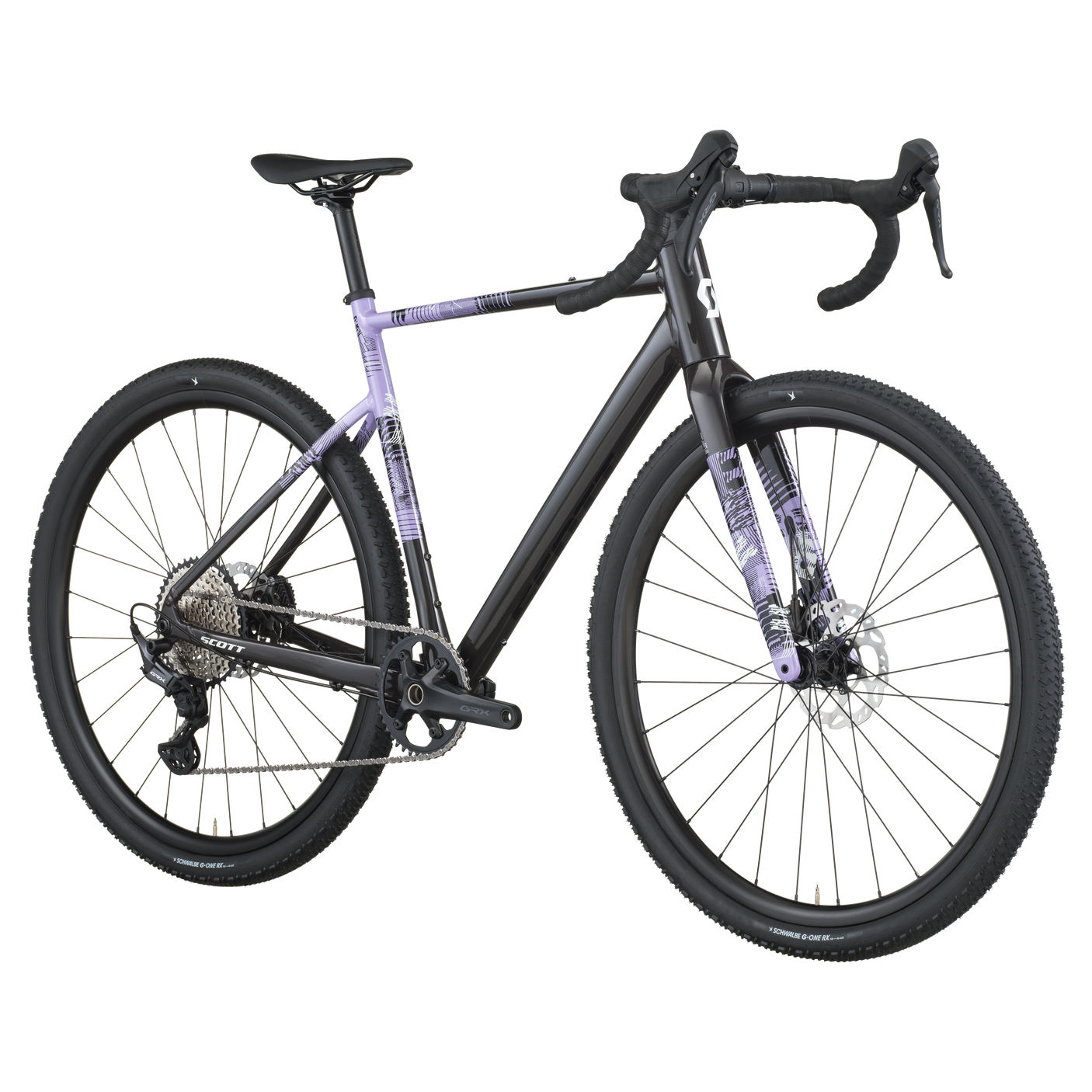 Scott Speedster Gravel 10 carbone noir/tulipe pourpre
