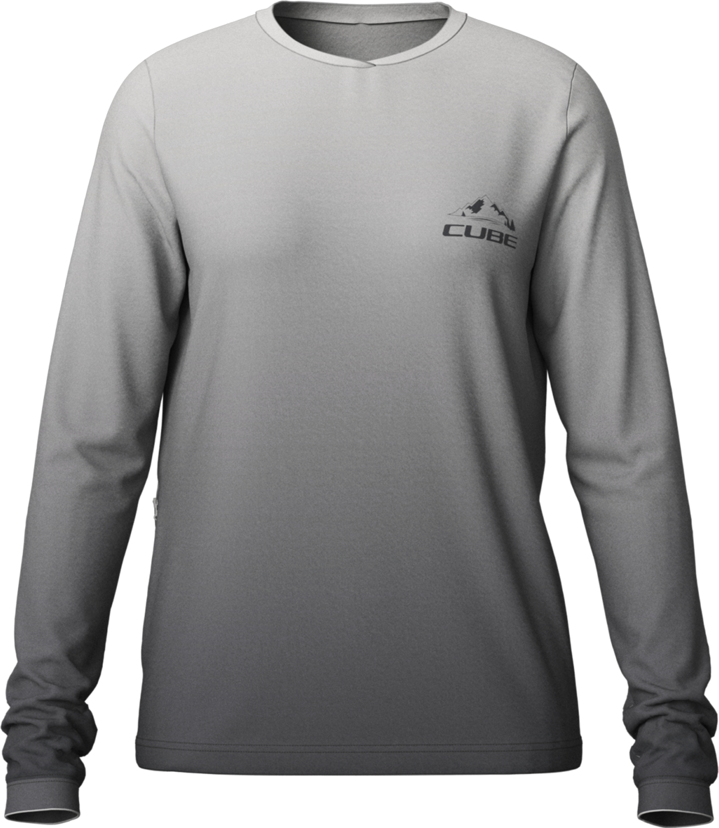 Cube maillot MTB col rond Soft Touch manches longues gris