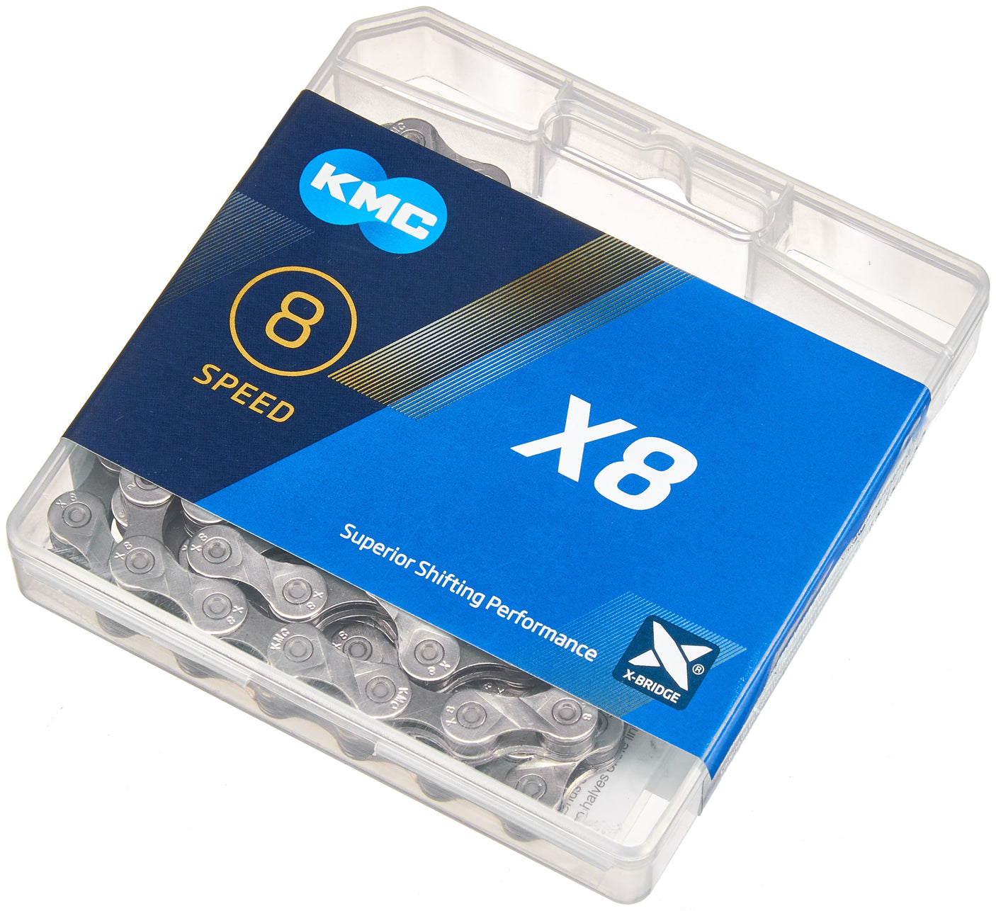 Chaîne KMC X8 7/8 vitesses argent/gris