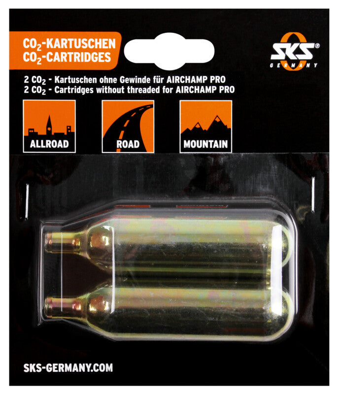 Cartouches de remplacement SKS pour SKS Airchamp Pro CO2, 2 pcs