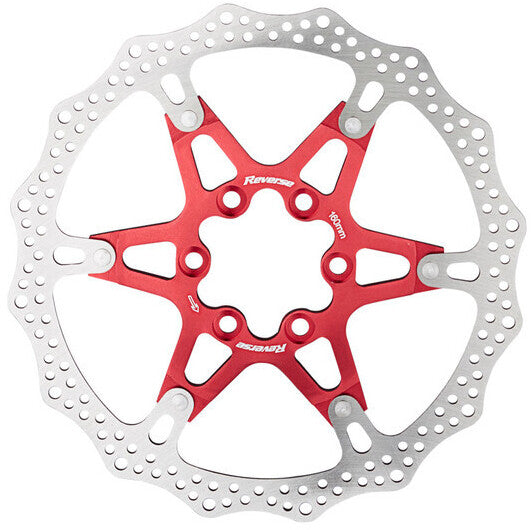 Reverse disque de frein 6 trous aluminium/acier rouge