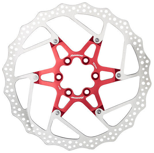 Reverse disque de frein 6 trous aluminium/acier rouge