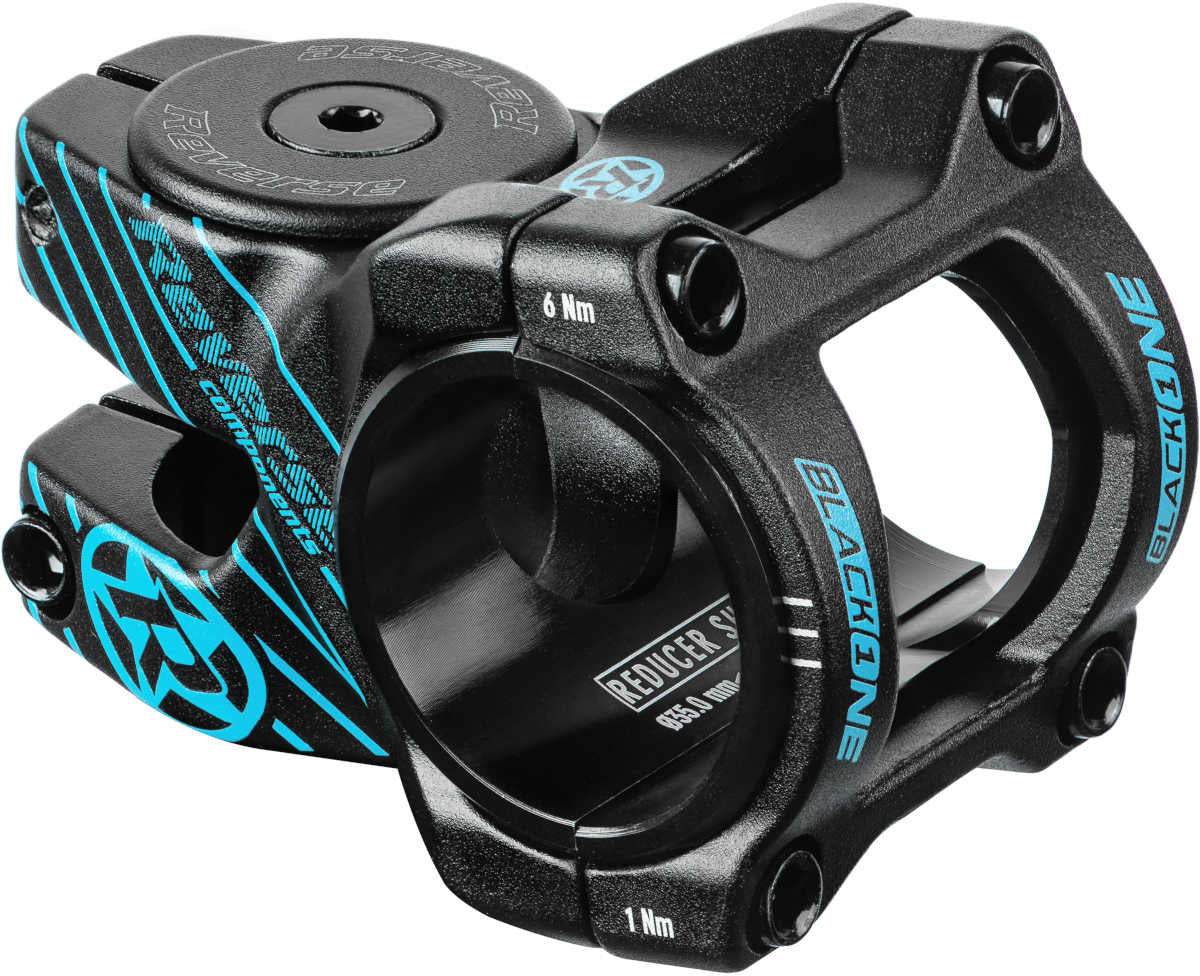 Reverse Black One D-2 Potence Ø35/31,8mm 0° noir/bleu