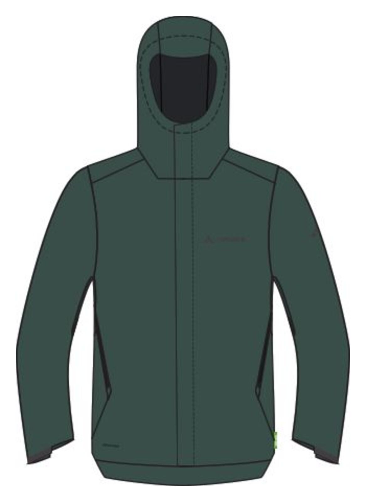 VAUDE Cyclist Warm Rain Jacket homme vert