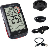 Sigma ROX 4.0 Compteur de vélo Set incl. support de potence + ceinture cardio noire – aktuelle Variante