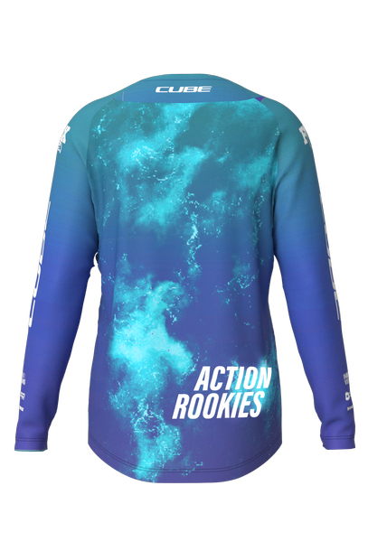 Cube Maillot VTT ROOKIE X Actionteam manches longues blue´n´green