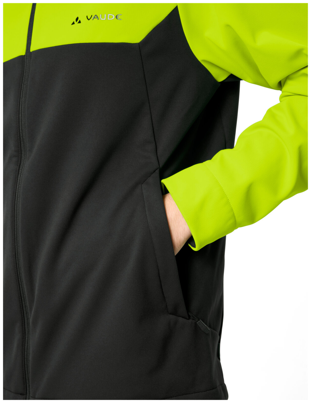 VAUDE Veste Softshell à Capuche Qimsa Homme II jaune néon