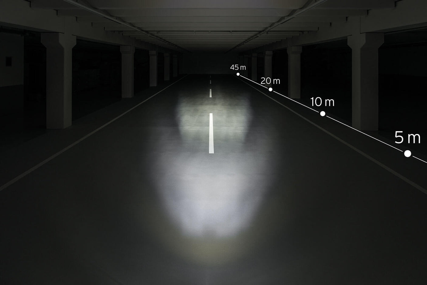 Busch + Müller Lumotec Upp N Plus Phare avant noir/transparent