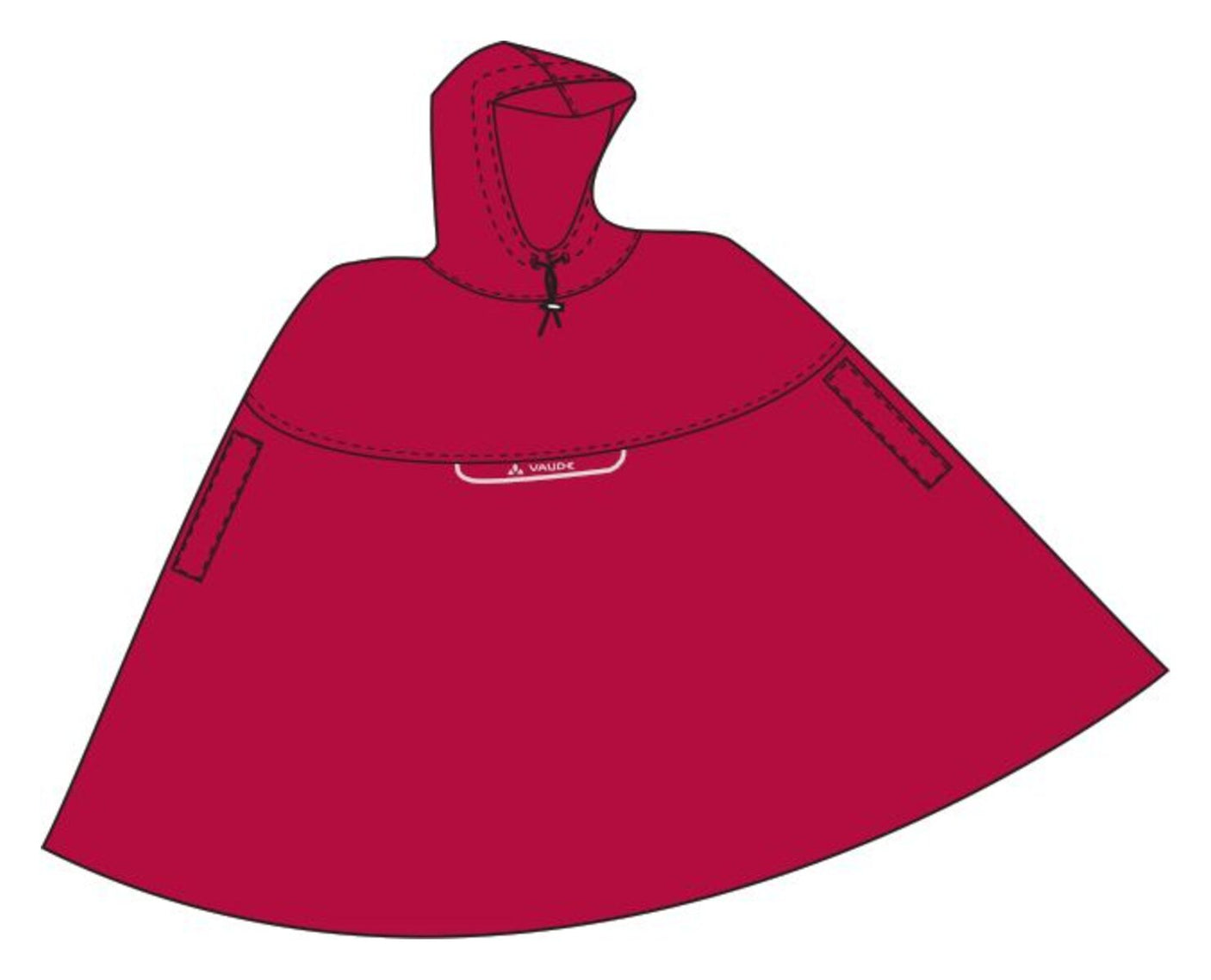 VAUDE Valdipino Poncho rouge