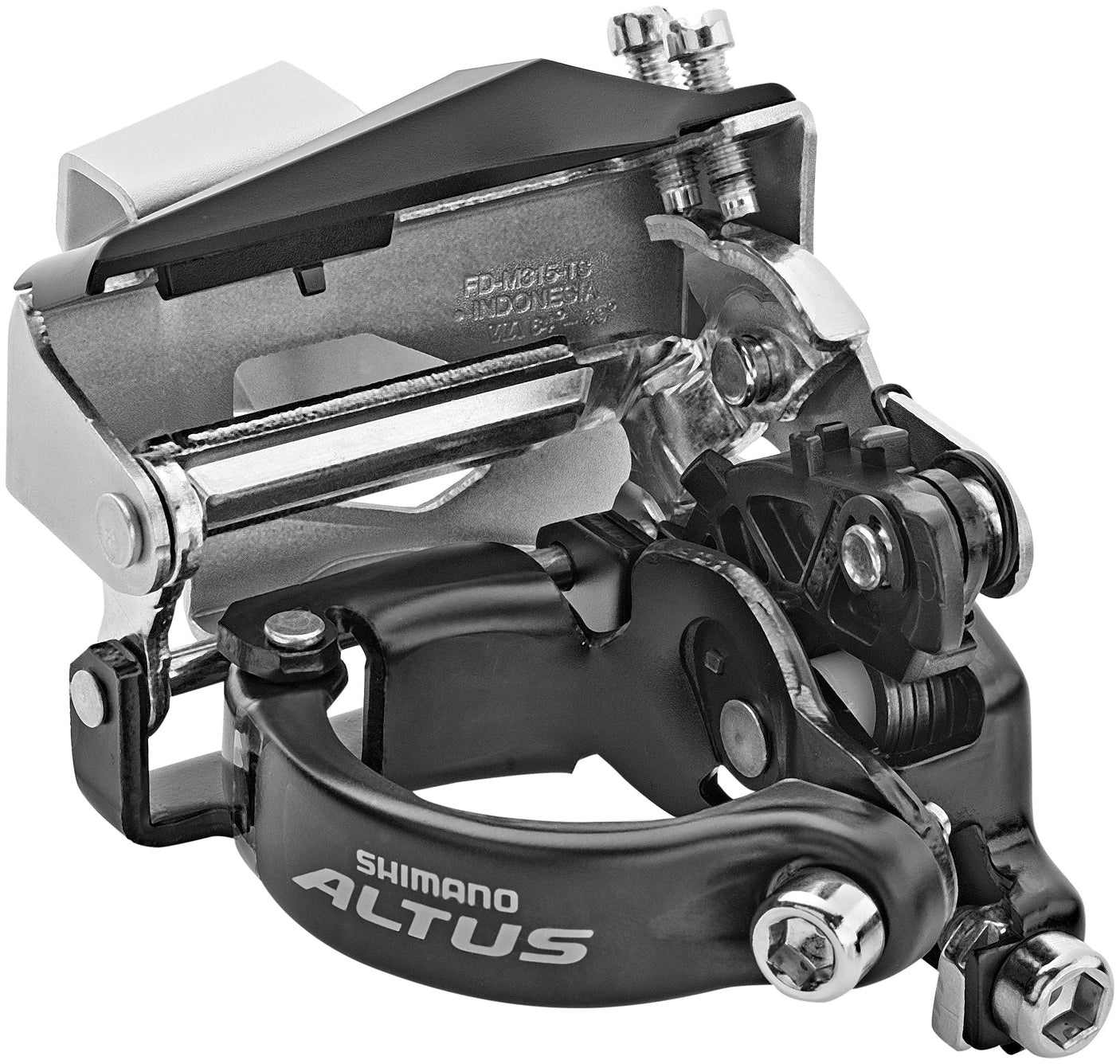 Shimano Altus FD-M315 dérailleur avant 2x7/8 vitesses Top Swing collier bas Dual-Pull argent/noir