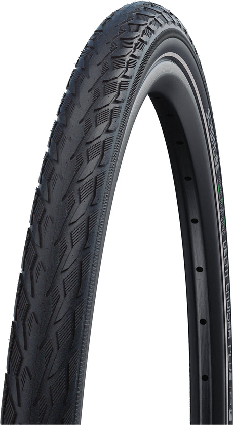 Schwalbe Delta Cruiser Plus Active pneu à tringle rigide 20x1.75" PunctureG E-25 Green Compound Reflex noir