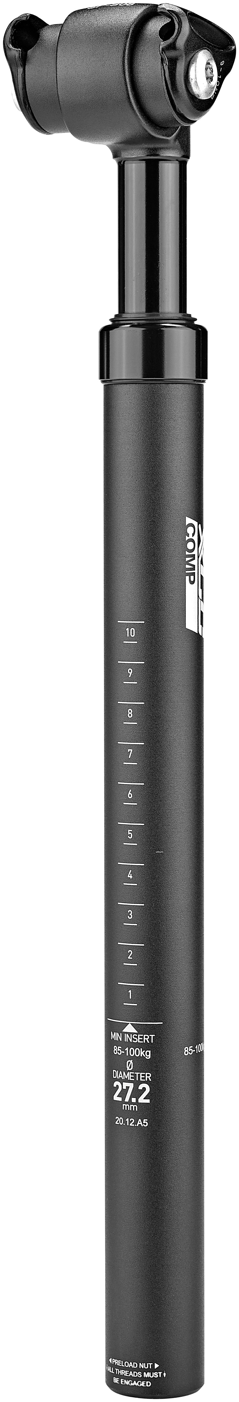 Tige de selle suspendue XLC Comp SP-S08 Ø27,2mm pour cyclistes de 85-100kg noir