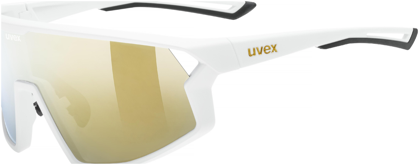 uvex Skyryse lunettes de vélo Blanc Mat / Miroir Or