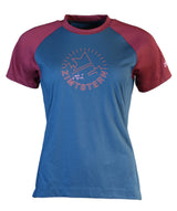 Zimtstern PureFlowz Shirt SS Femmes French Navy/Windsor Wine
