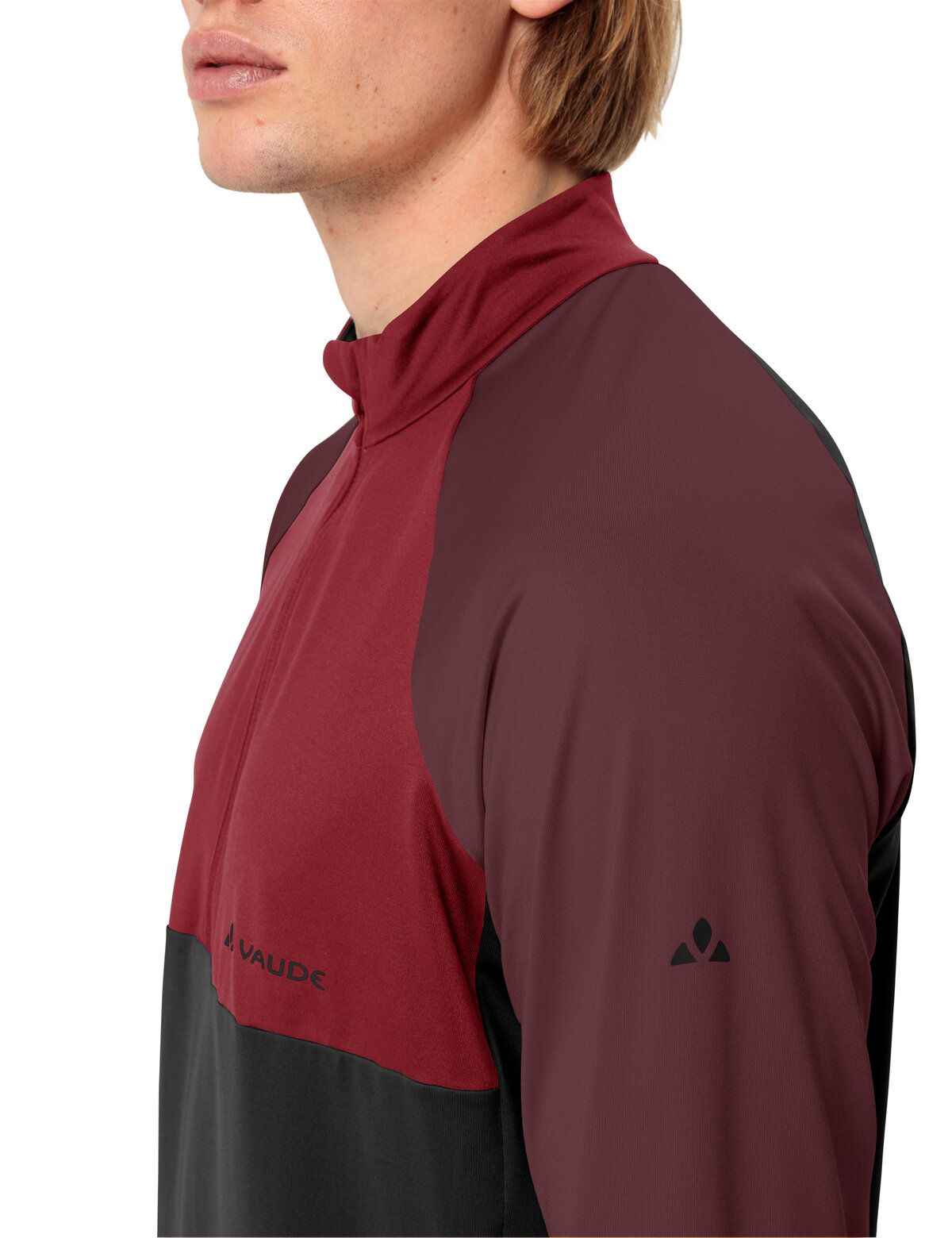 VAUDE Qimsa Halfzip LS Shirt Homme carmin