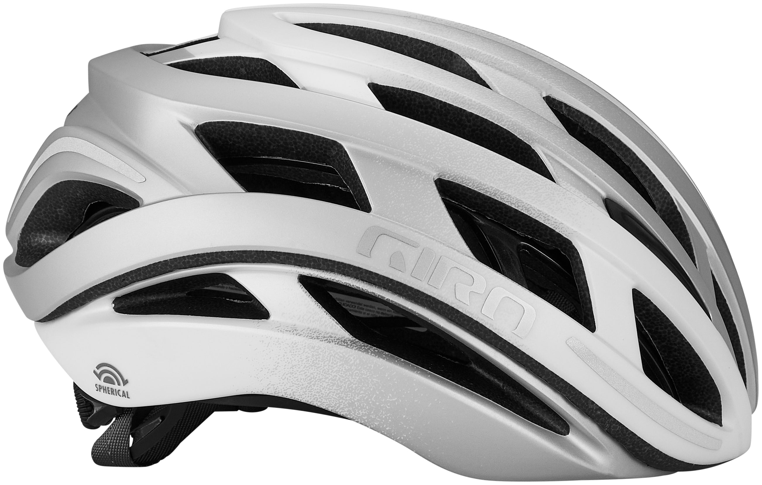 Casque Giro Helios Spherical mat blanc/silver fade