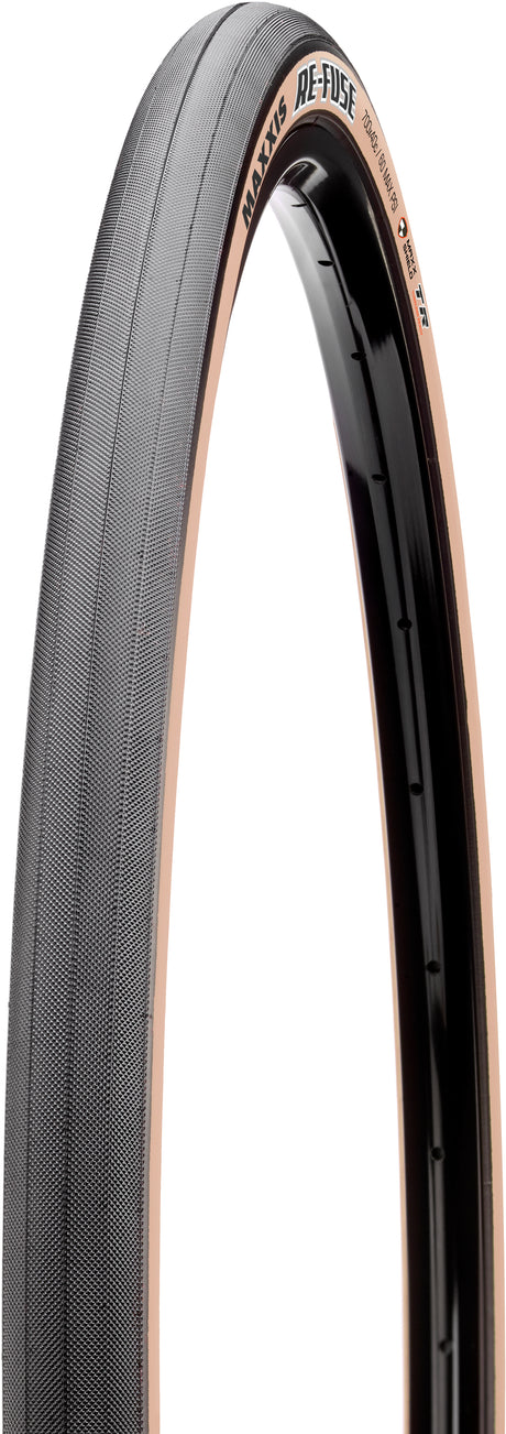 Maxxis Re-Fuse Faltreifen 700x32C Dual MS TR Tanwall schwarz/beige