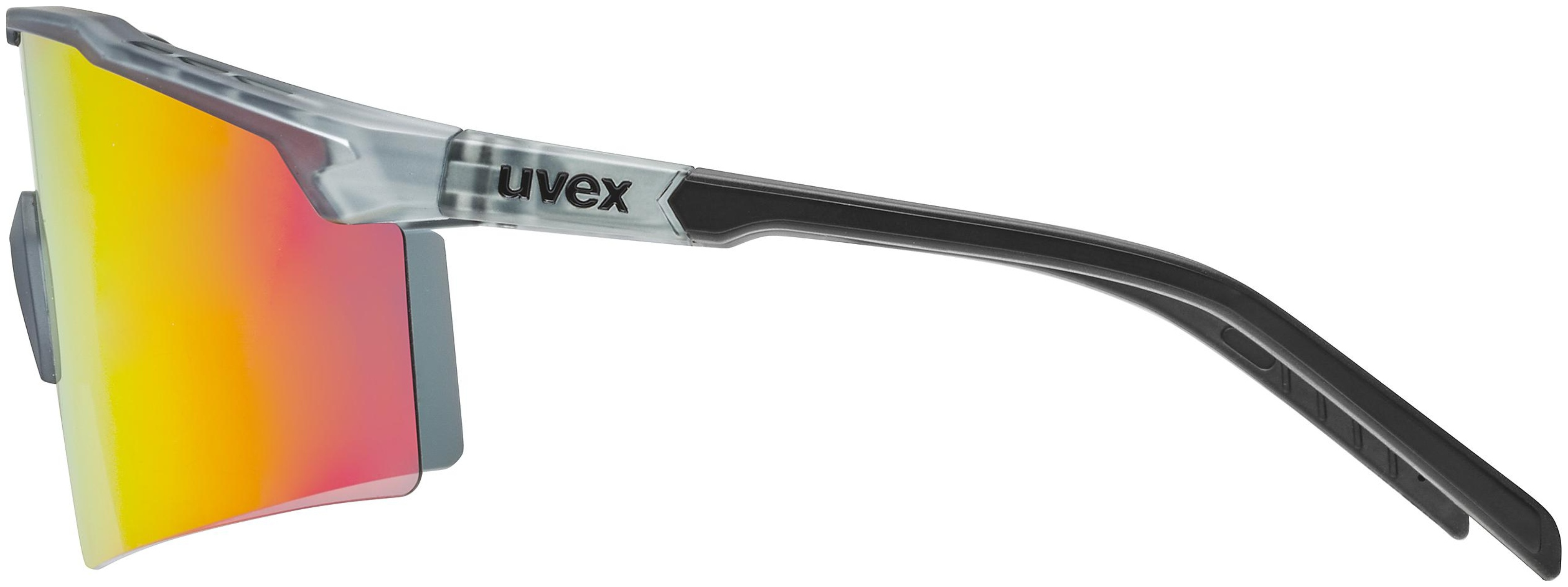 uvex Flowline Lunettes de vélo Smoke Mat / Mirror Red