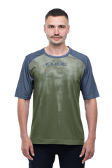 CUBE ATX maillot ras du cou TM manches courtes olive´n´grey homme
