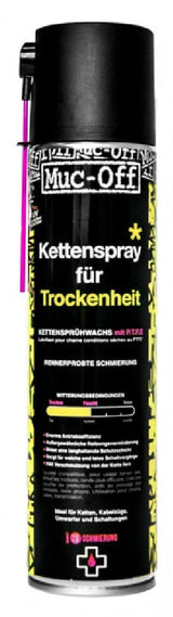 Muc-Off Lubrifiant de chaîne sec PTFE aérosol 400ml