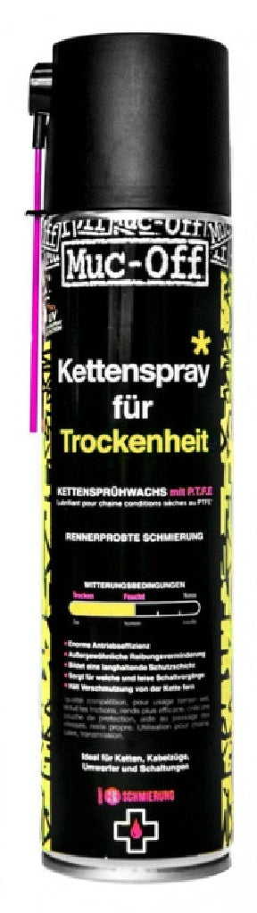 Muc-Off Lubrifiant de chaîne sec PTFE aérosol 400ml