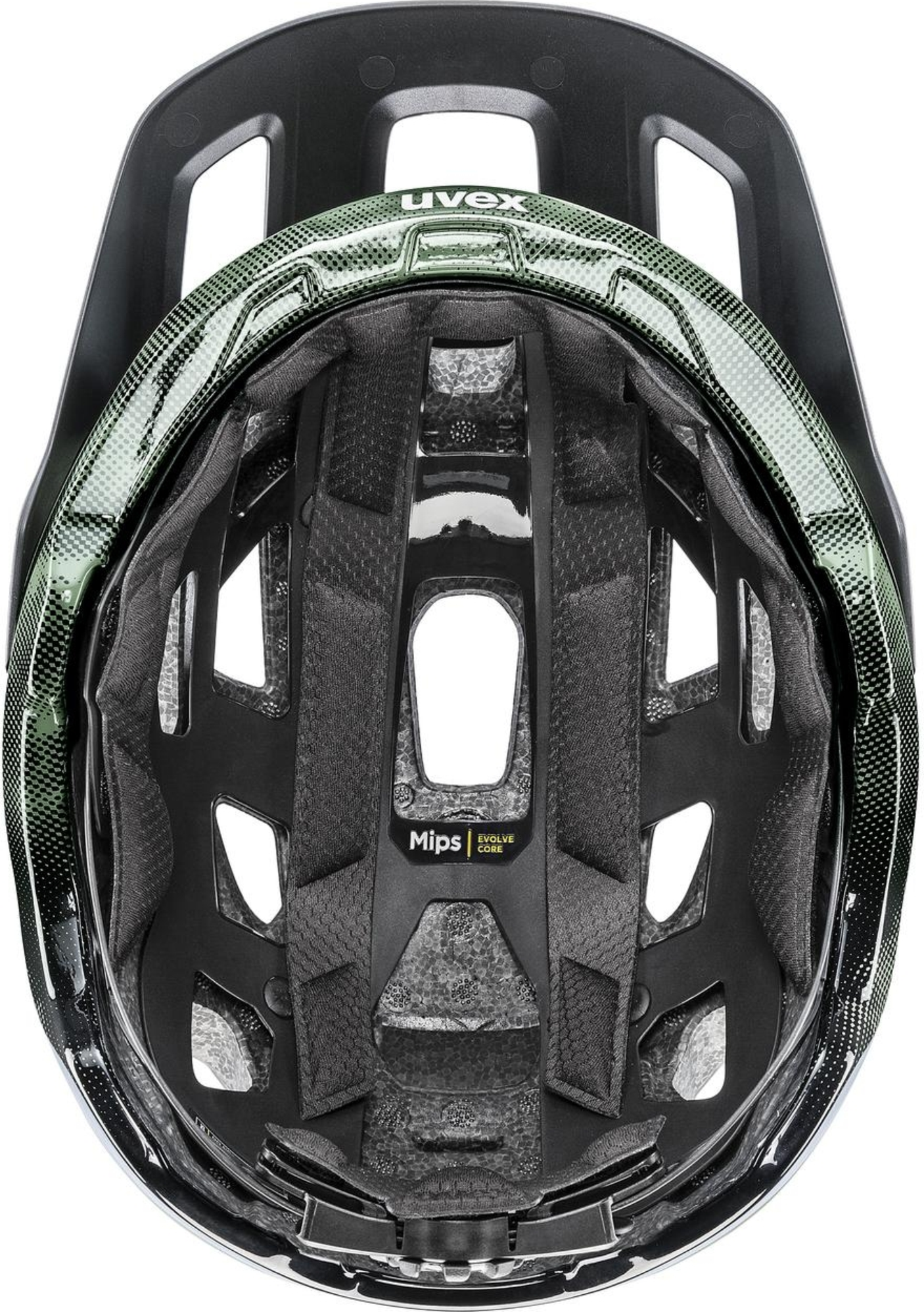 uvex React Mips Casque VTT Vert Mousse-Noir Mat