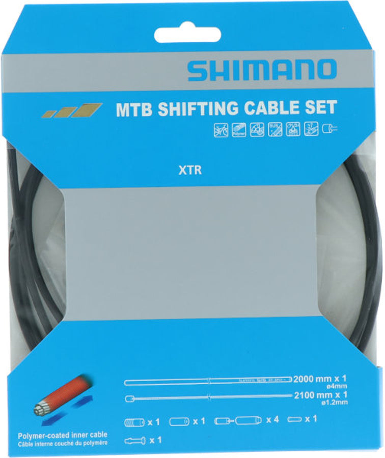 Shimano VTT XTR jeu de câbles de changement de vitesse 2000 mm noir