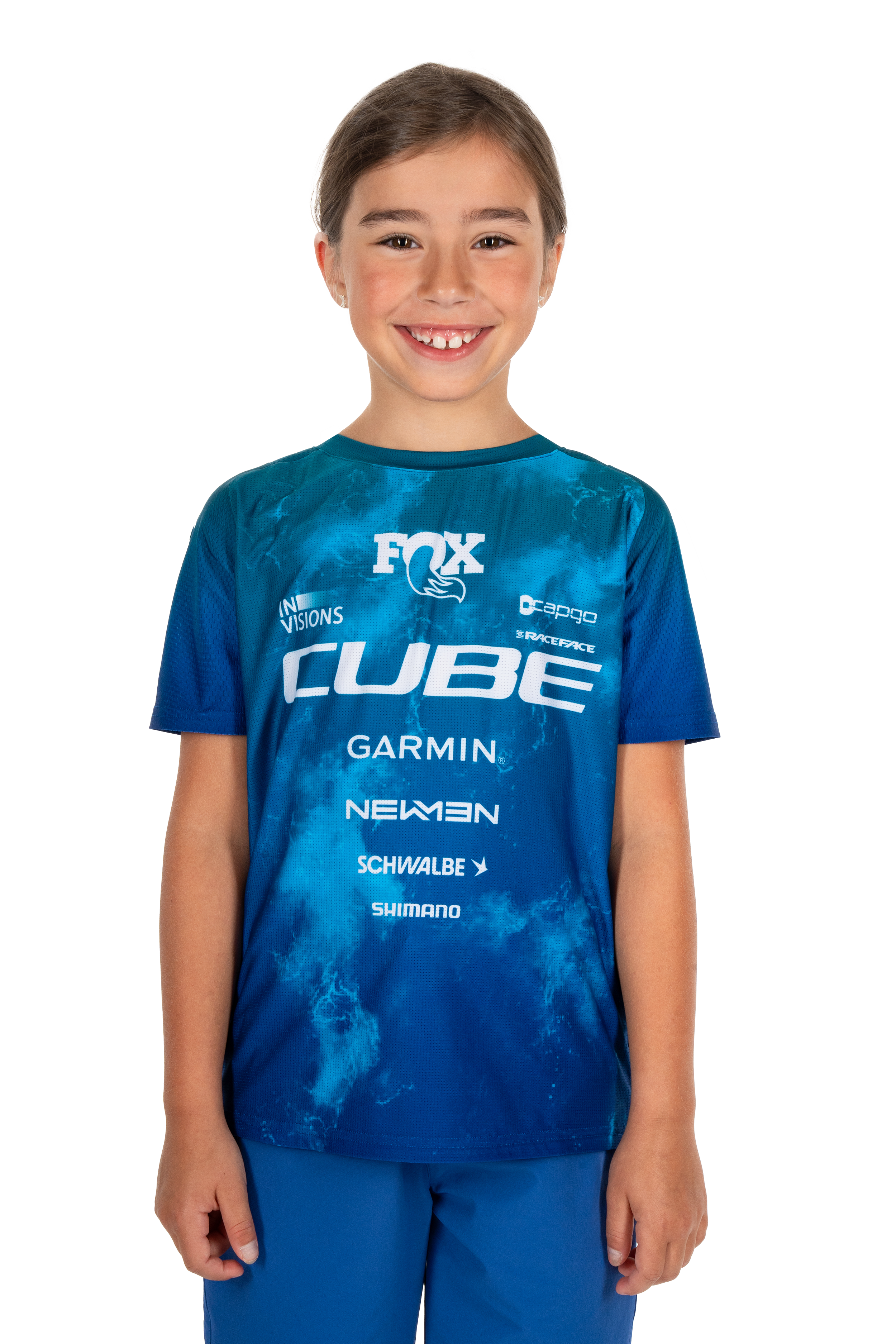 Cube maillot VTT ROOKIE X Actionteam manches courtes blue´n´green