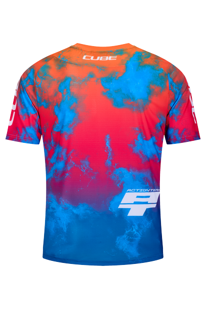 Cube Maillot VTT X Actionteam manches courtes blue´n´green