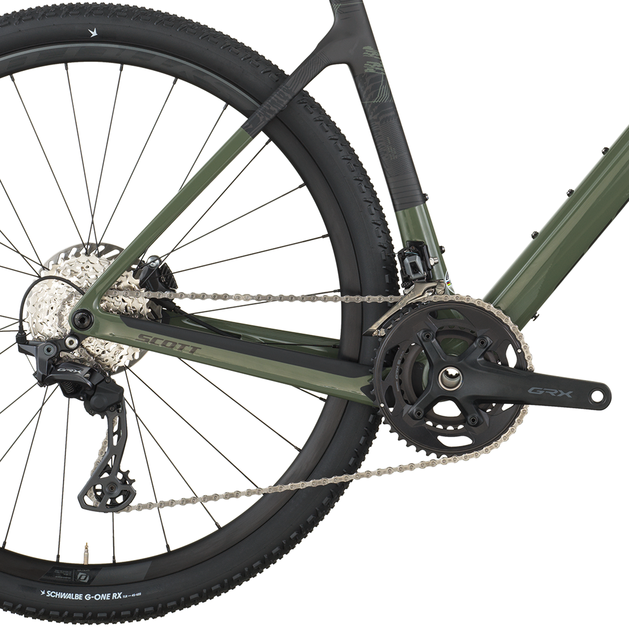 Scott Addict Gravel 40 vert wengé