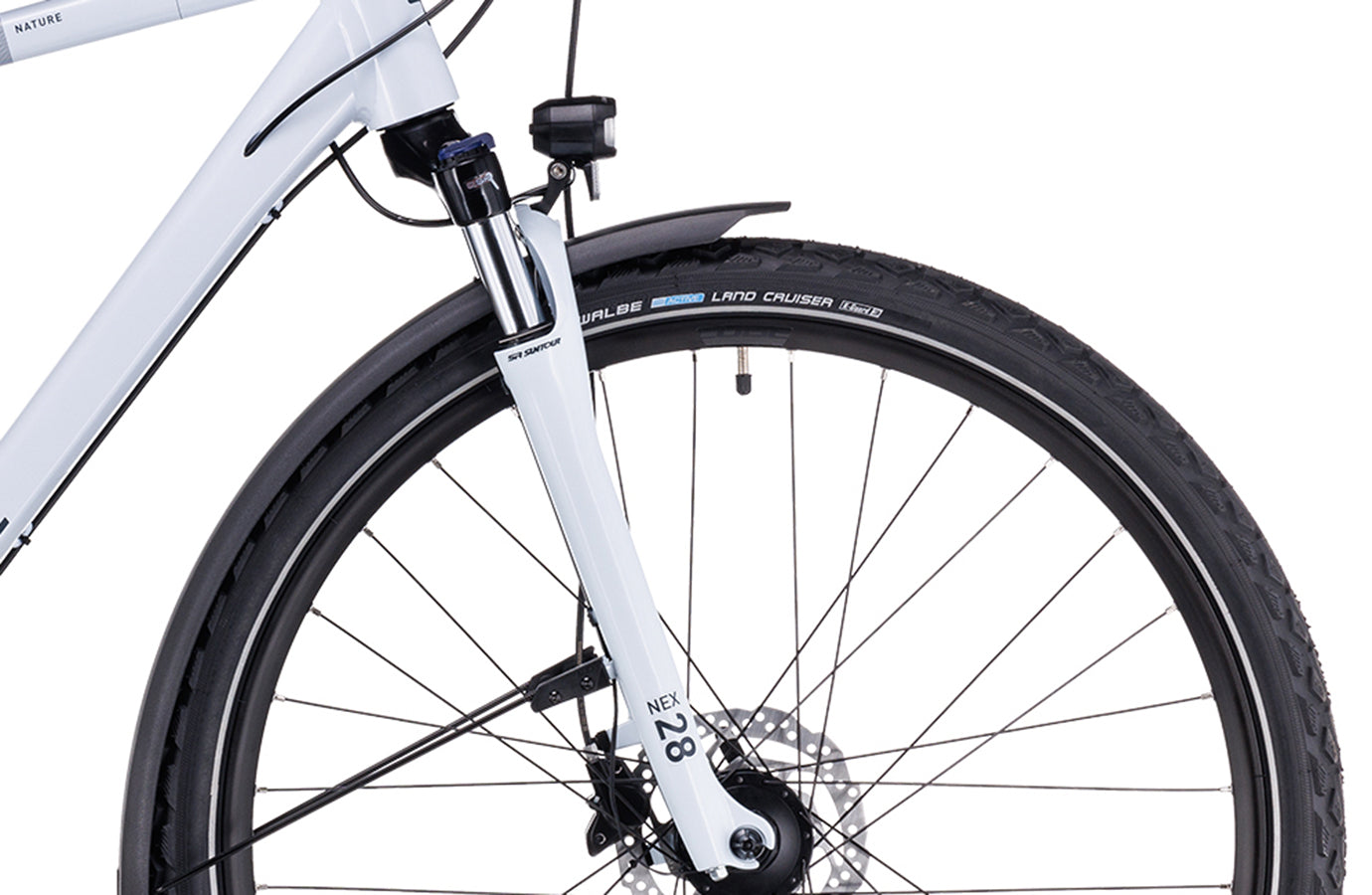 Cube Nature Pro Allroad Classic blanc givré et gris
